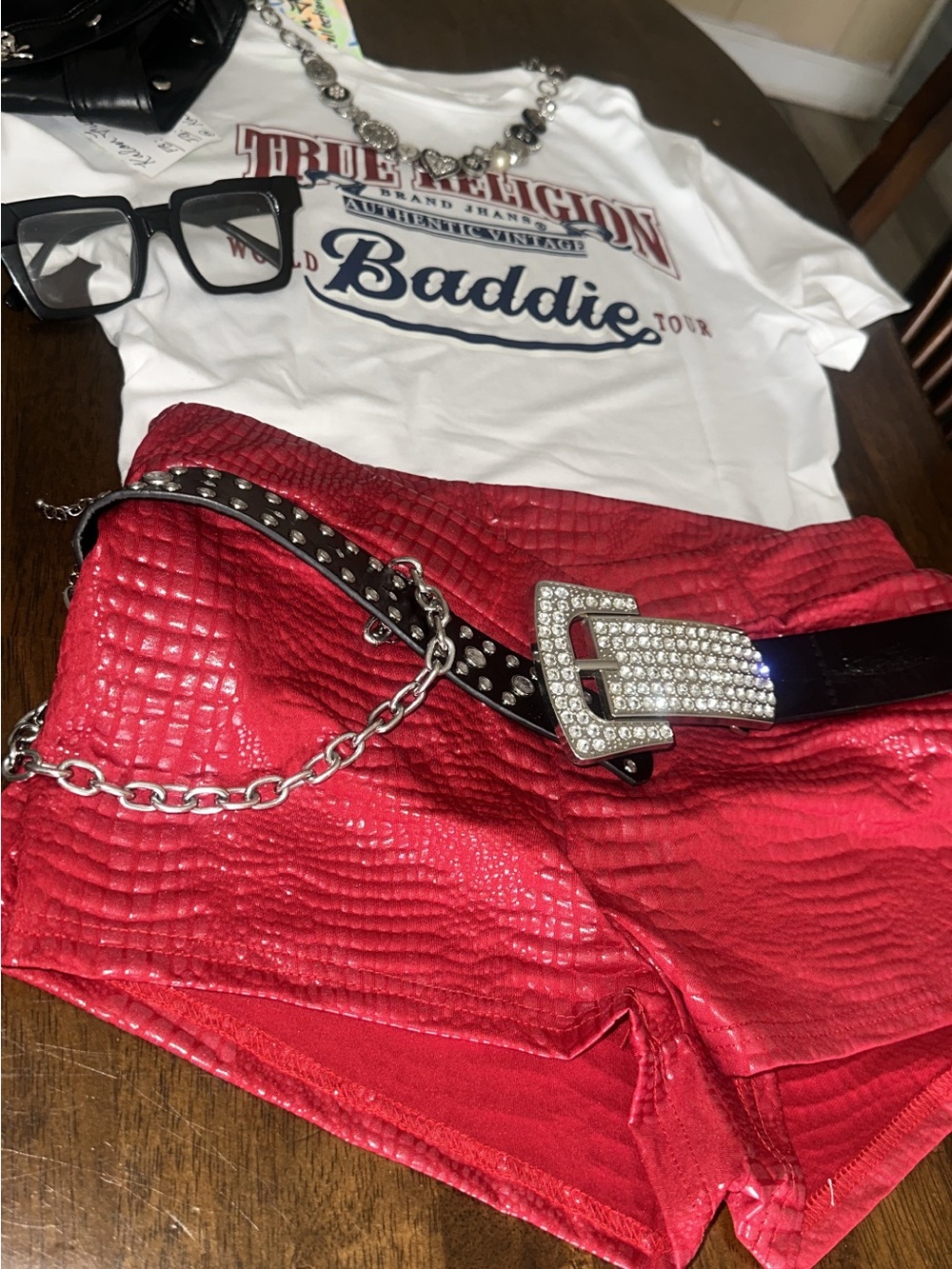 True Religion White Graphic Tee